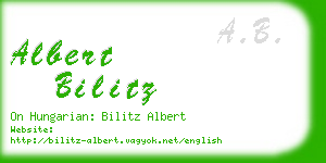 albert bilitz business card